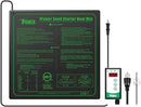 iPower 40-108 Degrees Fahrenheit Digital Heat Mat Thermostat Controller and 20" x 20" Hydroponic Seeding Warm Pad Plant Starting Kit Combo by GreenHaven Gardens