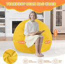 2FT Bean Bag Chair, Comfy Bean Bag Chairs with Memory Foam Filled, Fluffy Beanbag Sofa with Dutch Velvet Cover, Teardrop BeanBag Chairs for Living Room, Playroom - Lemon by TinyTreasures Baby Boutique