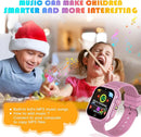 Goodatech Kids Smart Watch for Boys Girls, 1.54'' Smartwatch with 26 Puzzle Games,HD Camera,Video Music Player,Pedometer,Flashlight,Audio Book etc., Aluminum Case and Sport Band (Pink) by TinyTreasures Baby Boutique
