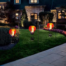 Starsoul Solar Hot Air Balloon Lantern with Flame Tie-Dye Style Hot Air Balloon Lamp Glass Outdoor Solar Hanging Lantern Waterproof for Garden Yard Patio by GreenHaven Gardens