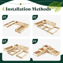 AMERLIFE 3-Tier Raised Garden Bed for Outdoor Gardening, Fir Wood Planter Box with Dividers, Tool-Free Assembly, Garden Box Perfect for Vegetables, Herbs, and Flowers by GreenHaven Gardens