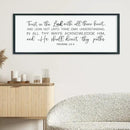LuZhiQiang Trust in the Lord With All Thine Heart Wall Art Decor 40"×15" Proverbs 3:5-6 Sign Bible Verse Christian Scripture Large Wooden Framed Wall Hanging (Black) by CozyNest Decor