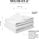 Mon Chateau Luxury Ultimate Plush Faux Fur Throw with 6cm Foldover for Couch, Sofa, or Bed - Plush Ultra Soft Blanket for Sleeping or Home Décor, 60" x 70" (Foldover Ivory) by CozyNest Decor