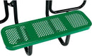 Global Industrial 46" Square Picnic Table, Perforated Metal, Green Thermoplastic Coating, Attached Benches, 1-1/2” Umbrella Pole Hole, Outdoor-Rated, 1200 lb Capacity by GreenHaven Gardens