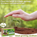 ZeeDix Compressed Coco Coir Brick for Plants, Premium Coconut Coir Bricks Potting Soil Mix, Natural Coconut Husk Coco Peat Brick with Low EC and pH Balance for Gardening Plants Flower Herbs by GreenHaven Gardens