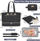 ITIEZY Diaper Bag Tote for Baby - Large Mommy Bag with Portable Changing Pad Pacifier Case, Hospital Bags Travel Baby Bag by TinyTreasures Baby Boutique