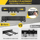 48 Inches Garage Storage, Garage Organization, Wall Mount Garden Tool Organizer, 440lbs Adjustable Heavy Duty Metal Hanging Hooks, Yard Rack Hanger System Shovel Rake Broom Ladder Holder, Men Gift by GreenHaven Gardens