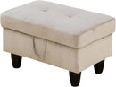 Ottoman Rectangular Storage Ottoman Bench, Footrest Stool Footstool with Lid for Living Room, Bedroom, Entryway, Brown, 28.5"x19"x17.5" by CozyNest Decor