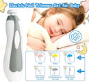 Baby Healthcare and Grooming Kit, 28 in 1 Portable Baby Essentials Kit Electric Nail Trimmer Set with Gas Relief Hair Brush Comb Nasal Aspirator for Newborn Boys Girls (Grey White) by TinyTreasures Baby Boutique