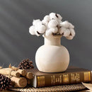 SIDUCAL Ceramic Rustic Farmhouse Vase | 6 Inch Pottery Decorative Boho Flower Vase for Home Decor, Table, Living Room, Bathroom Decoration, Shelf Decor, Mantel, Wedding, White by GreenHaven Gardens