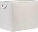 Bidtakay Fabric Beige Baskets Extra Large Organization Baskets for Clothes Set of 2 Collapsible Storage Bins for Shelves Cabinet 17x12x15 In Organizing Bins for Bedroom Blankets Pillow Towels Storage by TinyTreasures Baby Boutique