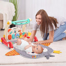 CUTE STONE Baby Gym Play Mat & Learning Walker, Activity Mat with Play Piano, Musical Activity Center with Lights, Baby Push Walkers & Tummy Time Mat for Infant Newborn Toddlers by TinyTreasures Baby Boutique