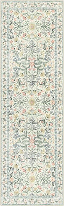 Wonnitar Washable Rug Runner 2'6''x8', Boho Floral Hallway Runner Rug 8ft Long Carpet for Bedroom, Soft Non Slip Ultra-Thin Beige Carpets for Bathroom Kitchen Bedside by TinyTreasures Baby Boutique