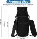 32 40 oz Water Bottle Carrier with Strap, Neoprene Water Bottle Sleeve Bag with 2 Pockets Insulated Flask Sling Holder for Walking Hiking Gym by TinyTreasures Baby Boutique