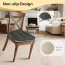 Non Slip Chair Cushions for Dining Chairs Set of 4 Kitchen Chair Cushions 18"x18"x3" Turfted Chair Pads Comfortable and Soft Seat Cushion with Ties, Dark Grey by CozyNest Decor