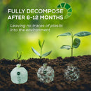 ANECO 100% Compostable Waste Bags 2.6 Gallon (Flat Top Bags, 50 Count) Extra Strong Kitchen Small Compost Bags for Countertop Bin (BPI & OK Compost HOME Certified) by GreenHaven Gardens