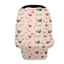 Binienty Cute Bulldog Print Baby Car Seat Canopy Cover Multi Use Nursing Cover for Newborn Boys Girls Soft Breathable Newborn Carrier/Stroller/Shopping Car by TinyTreasures Baby Boutique