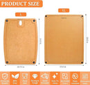 Large cutting boards for kitchen dishwasher - 2PC cutting board set double-sided with Non-Slip Feet and Juice Groove Composite chopping board for kitchen knife Friendly XL(18.8")+L(14.5") by CozyNest Decor