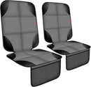 Car Seat Protector 1 Pack Car Seat Cushion Mat Thickest Padding,Waterproof 600D Fabric Car Seat Covers for Non-Slip Backing Mesh Pockets for Baby and Pet (Gray, 2 Pack) by TinyTreasures Baby Boutique