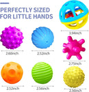 Sensory Balls - Montessori Toys, Multiple Textures Toddler Sensory Toys for Babies 1-3, Hand Catching Baby Balls, Blue Rattle 3-6 Months by TinyTreasures Baby Boutique