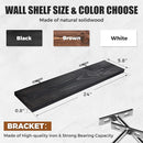 Floating Wall Shelves 3-Pack - 24-Inch Rustic Black Wooden Shelves for Storage and Décor, Easy Installation for Living Room, Bedroom, and Kitchen by CozyNest Decor
