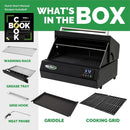 Turbo E Outdoor Electric Grill by PLUGNGRILL - High-Power 1700W Infrared Grill Technology - 24-Inch Smart BBQ Grill with Probe & Digital Display for Precise Cooking & Searing (Turbo E Griddle Set) by GreenHaven Gardens