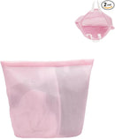 laundry bag with handles mesh laundry bags washing machine laundry totes travel storage and sorting bag for Clothes laundry bag for delicates(Pink) by TinyTreasures Baby Boutique