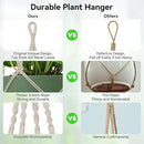 USLAI Macrame Plant Hanger Indoor Outdoor, Up to 4-15 inch Pot, Heavy 20lb Planters, Extra Long Strong Hanging Planter Basket, Boho Home Decor, 35 Inch, Ivory, Set of 2 (POTS NOT Included) by GreenHaven Gardens