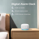 Buffbee Sound Machine & Alarm Clock 2-in-1, 0-100% Clock Face Brightness, Bottom Colored Light, Sleep Timer, Precise 30-Level Volume Control White Noise Machine - White by TinyTreasures Baby Boutique
