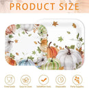 Grencian 200Pcs Fall Plates and Napkins Square Autumn Pumpkin Plates Thanksgiving Paper Platter Tableware Sets for Thanksgiving Harvest Party Decorations, Serves 50 by CozyNest Decor