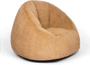 N&V Small Bean Bag Chair for Kids, Children Mini Bean Bag Sack, Foam Filling, Includes Removable and Machine Washable Cover, 27in, Soft Faux Fur (Brown) by TinyTreasures Baby Boutique