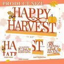 COCHIE Metal Happy Harvest Sign, Orange Fall Decorations for Home, Office, Shelf, Mantel, Indoor, Autumn Pumpkin Decoration, Hello Fall Leave Decor (Harvest) by CozyNest Decor