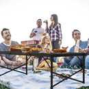 Folding Gril Table, 4x2 FT Camping Table with Mesh Desktop,Height Adjustable Folding Grill Table with Mesh Bag,Portable Outdoor for Picnic,Camping,BBQ,Beach(Black) by GreenHaven Gardens