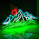 Mountain Neon Sign for Wall Decor Dimmable Landscape Neon Light with USB Powered Sunrise and Sunset Led Light Up Sign for Bedroom Living Room Hotel Decor(16.7 * 8.7In) by CozyNest Decor