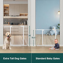 Cumbor 36" Extra Tall Baby Gate for Stairs, 29.7-48" Wide Dog Gates for Doorways, Auto Close Safety Gate for Babies and Pets, Easy Install, Pressure Mounted, Fits Doorways, Stairs, Entryways, White by TinyTreasures Baby Boutique
