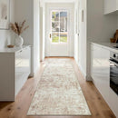 Runner Rug for Hallways Kitchen 2'6"x8' Washable, Non Slip Carpet 8ft Area Rugs Entryway Rubber Backed 8 Feet Neutral Abstract Modern Low Pile Indoor Beige by TinyTreasures Baby Boutique