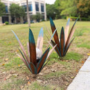 Metal Agave Plant Garden Art, 2 Pack Big Tequila Rustic Sculpture, Rustic Metal Agave Plants Garden Lawn Home Ornaments, for Yard Stakes, Garden Figurines, Outdoor Patio (2 PCS Colorful with Light) by GreenHaven Gardens