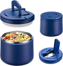 Soup Thermo for Hot Food Kids 14oz Lunch Containers with Buckle Lid Wide Mouth Hot Food Jar Vacuum Insulated Stainless Steel Bento Box Leakproof with Spoon(Blue) by TinyTreasures Baby Boutique