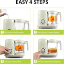 Baby Food Maker, 4 in 1 Baby Food Processor and Steamer, Puree Blender, Multifunctional Baby Puree Maker, Dishwasher Safe (Green) by TinyTreasures Baby Boutique