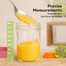 KeaBabies 4pk 8oz Glass Baby Food Containers with Lids - Leak-Proof, Microwavable Small Glass Jars, Baby Purees & Toddler Snack Storage Containers, BPA-Free, Dishwasher & Freezer Safe (Nord) by TinyTreasures Baby Boutique