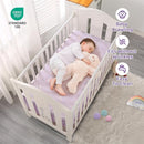 Wowelife Mini Girl Crib Bedding Set, 3 Piece Unicorn Mini Crib Comforter Set, Baby Girl Nursery Bedding Set Include Breathable Comforter, Crib Skirt and 38x24 Sheet, Purple by TinyTreasures Baby Boutique