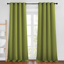 NICETOWN Fresh Green Room Darkening Bedroom Curtains 96 inches Long, Grommet Thermal Insulated Room Darkening Window Treatments Sound Reducing for Living Room, W46 x L96, 2 Panels by TinyTreasures Baby Boutique