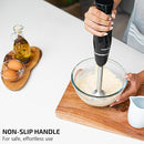 OVENTE Immersion Hand Blender, 300W Electric Handheld Portable Stick Mixer with 2 Mixing Speed and Stainless Steel Blades for Effortless Blending Smoothies, Shakes, Puree or Baby Food, Black HS560B by TinyTreasures Baby Boutique