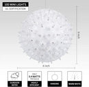 Brightown 6” Christmas Lights Ball Outdoor Sphere Lights 100 Replaceable LED Bulbs Plug in for Xmas Indoor Party Wedding Home Commercial Decorations by GreenHaven Gardens
