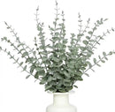 18Pcs Faux Eucalyptus Stems, 15" Artificial Eucalyptus Plants with White Frosted Coating, Fake Eucalyptus Decor Plastic Greenery Leaves for Wedding Bouquets Home Decor DIY Floral Arrangements by CozyNest Decor