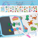 Erasable Doodle Set for Kids - Reusable Magic Drawing Book with 12 Watercolor Pens 14 Page Drawing, Road Trip Car Game Writing Painting Set for Boys and Girls (Monsters) by TinyTreasures Baby Boutique