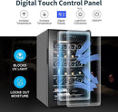 24 Bottles Wine Cooler Refrigerator, Small Wine Fridge Mini Wine Fridge Countertop with Glass Door Wine Cellars for Red Wine, Champagne, Dry White Wine, Sparkling Wines by CozyNest Decor