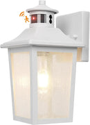 White Motion Sensor Outdoor Wall Light - Dusk to Dawn Outdoor Wall Lighting, Waterproof Exterior Light Fixture, Modern Porch Light Outside Wall Mount for House Patio Garage, Anti-Rust by GreenHaven Gardens