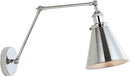 JONATHAN Y JYL7460A Rover 7" Farmhouse Industrial Adjustable Arm Metal LED Wall Sconce Rustic Bohemian 2700K LED 4W Bulb for Entryway Lobby Kitchen Bathroom Bedroom Living Room Hallway, Chrome by CozyNest Decor