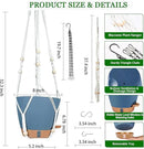 Hanging Planters for Indoor Plants 8 Inch, 2 Pack Hanging Baskets for Plants, Self Watering Hanging Flower Pots with Drainage Hole & 2 Kinds of Plant Hangers for Garden Home Decor (Navy Blue, 8 inch) by GreenHaven Gardens